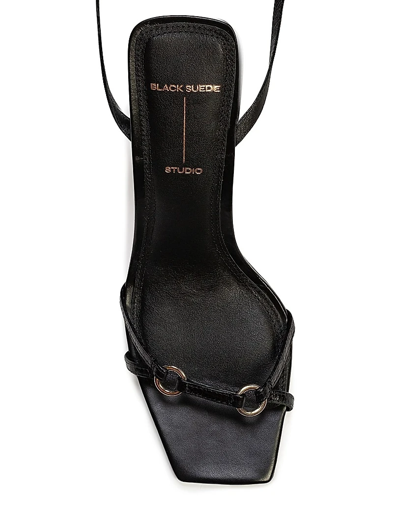 Frankie 100MM Leather High Heel Sandals