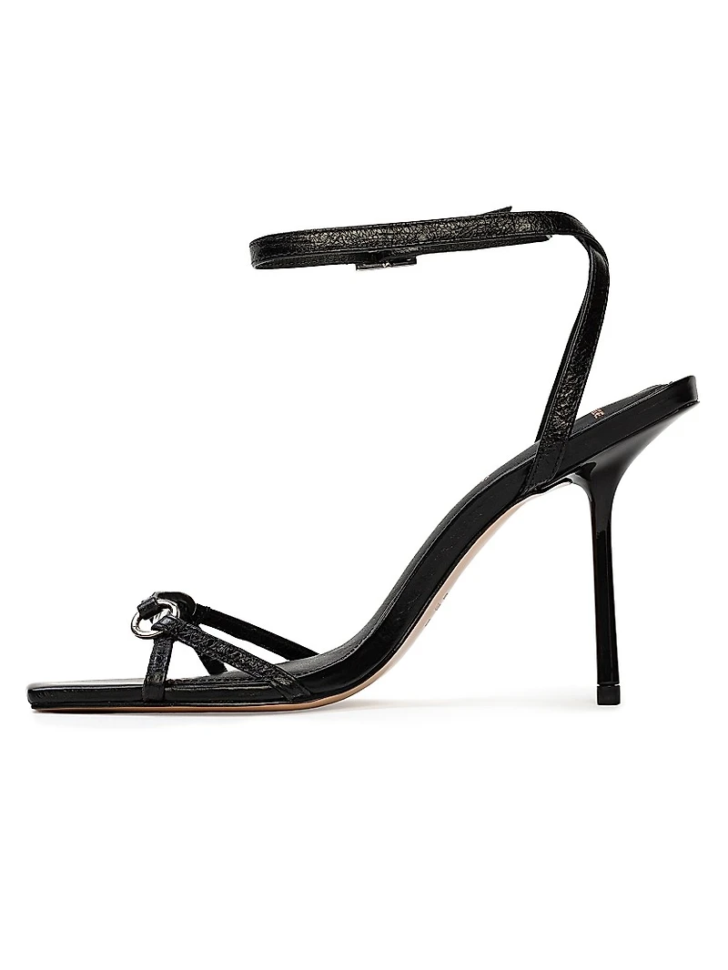Frankie 100MM Leather High Heel Sandals