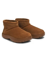 Snap Shearling Ankle Boots