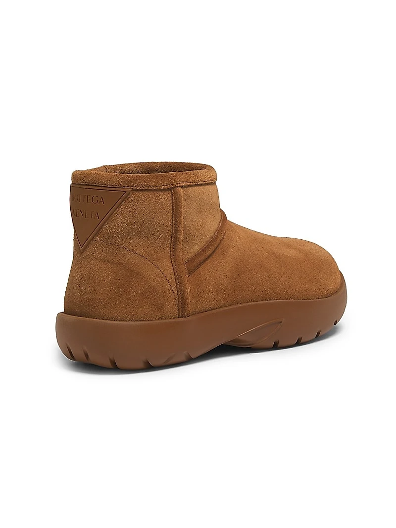 Snap Shearling Ankle Boots