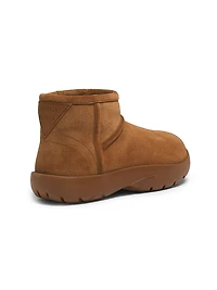 Snap Shearling Ankle Boots