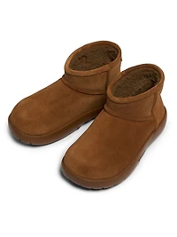 Snap Shearling Ankle Boots