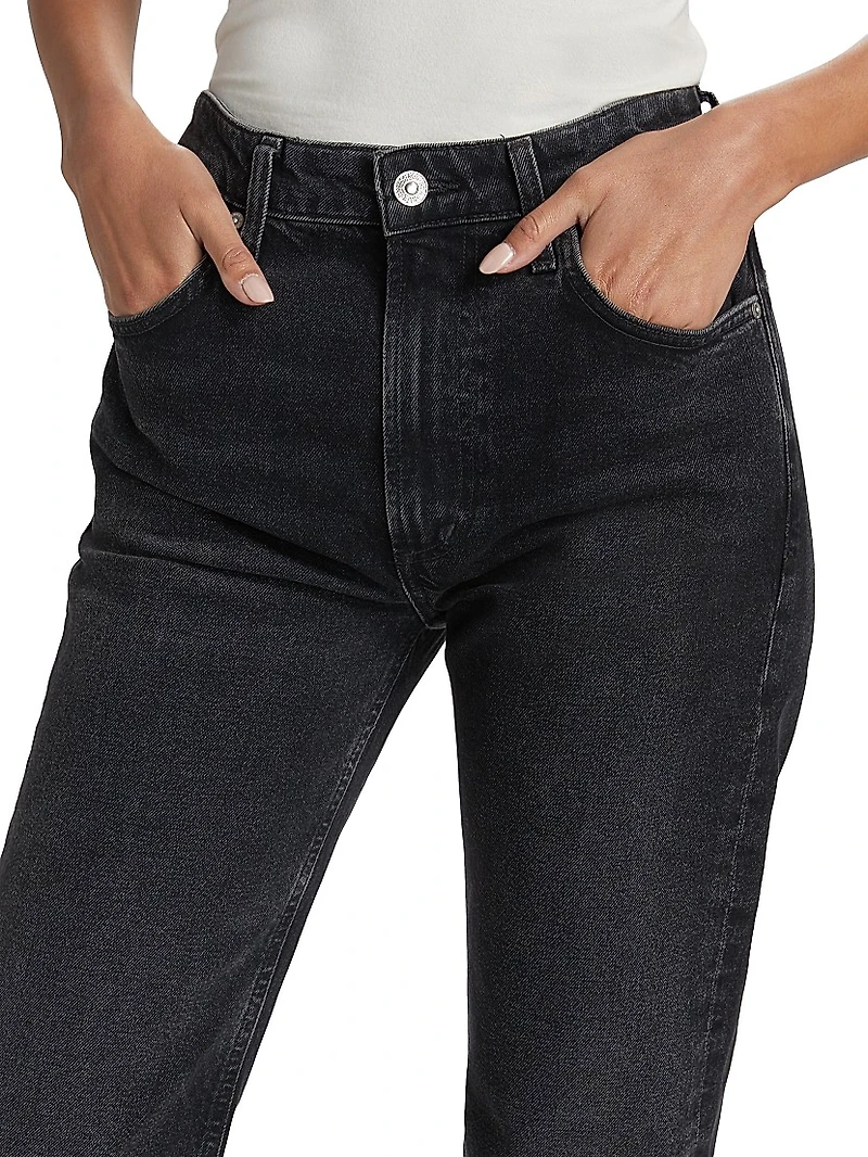 Zurie High-Rise Stretch Straight-Leg Jeans
