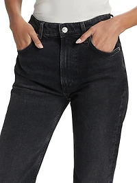 Zurie High-Rise Stretch Straight-Leg Jeans