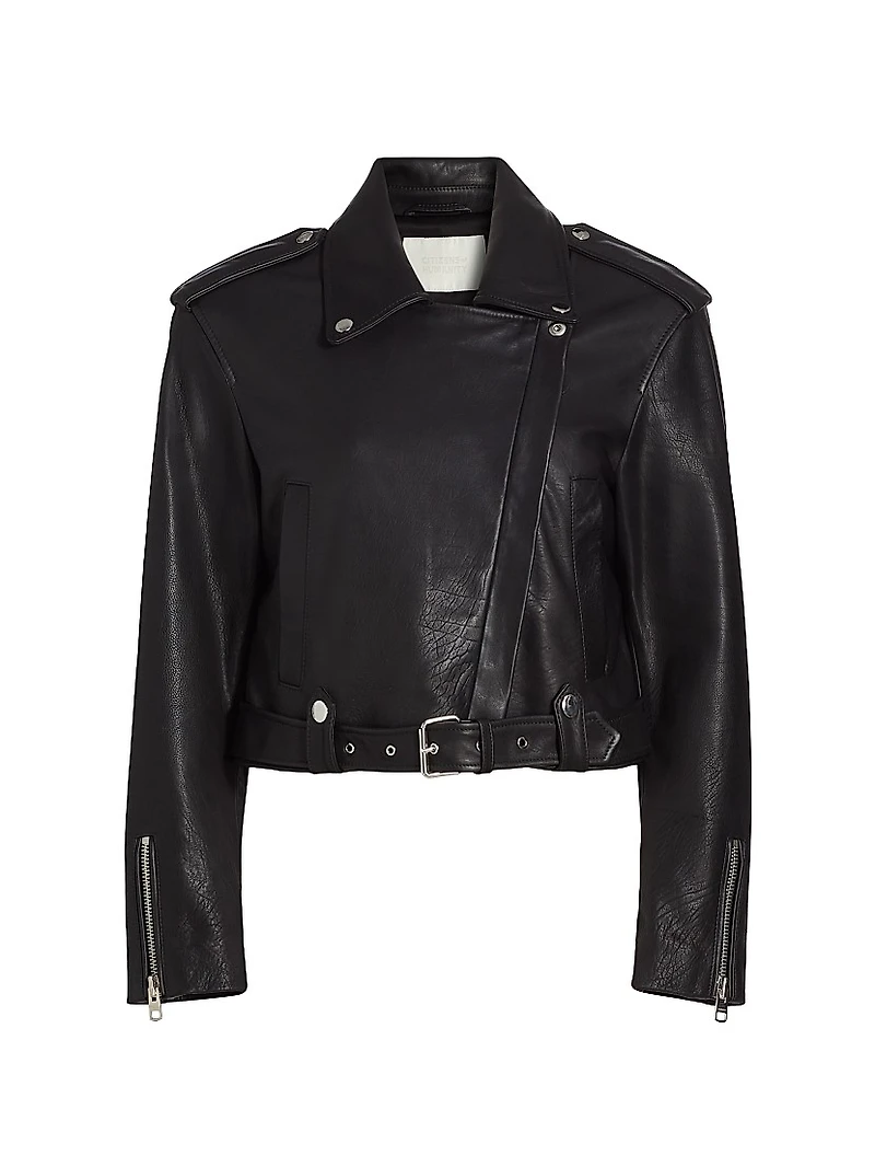 Kindra Cropped Moto Jacket