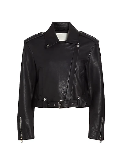 Kindra Cropped Moto Jacket