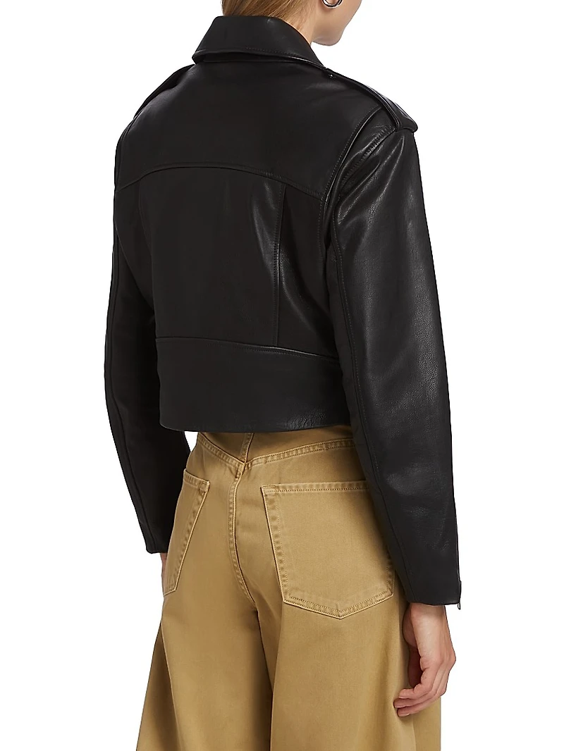 Kindra Cropped Moto Jacket