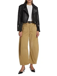 Kindra Cropped Moto Jacket