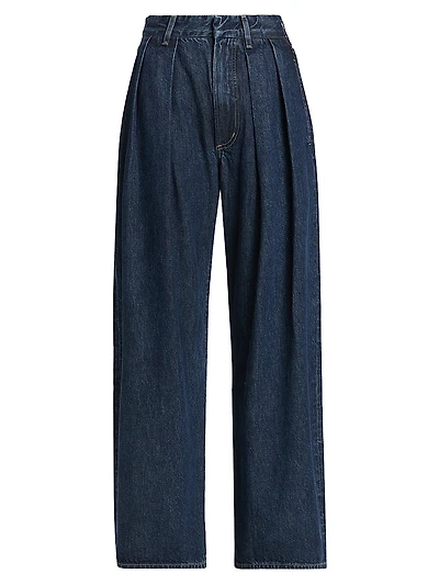 Petra Pleated Denim Trousers