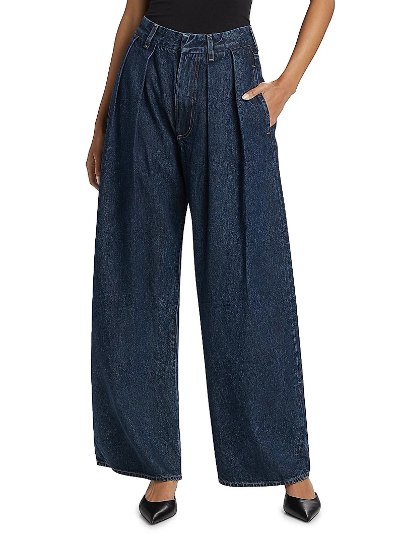 Petra Pleated Denim Trousers