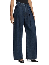Petra Pleated Denim Trousers