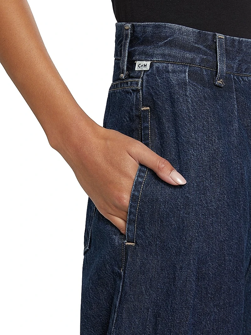 Petra Pleated Denim Trousers