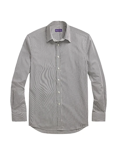 Striped Cotton Button-Up Shirt