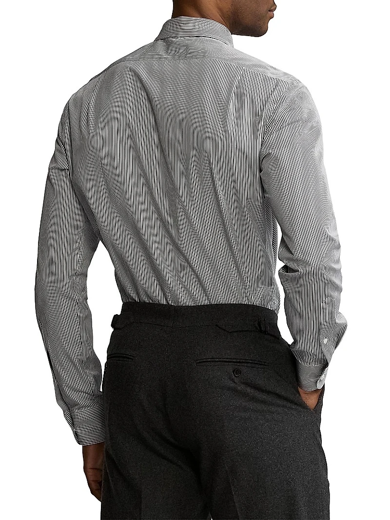 Striped Cotton Button-Up Shirt