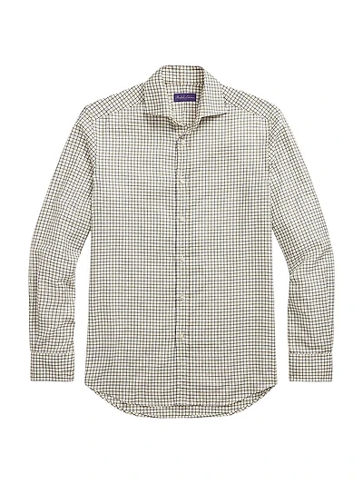 Tattersall-Checked Cotton Button-Front Shirt