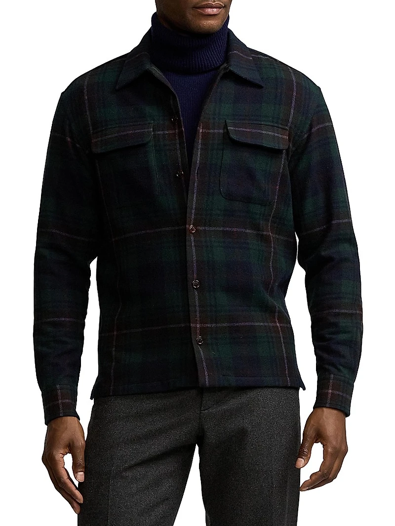 Plaid Cashmere Shirt