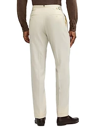 Double-Pleated Wool Garbadine Trousers