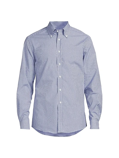 Bengal-Striped Cotton Poplin Shirt