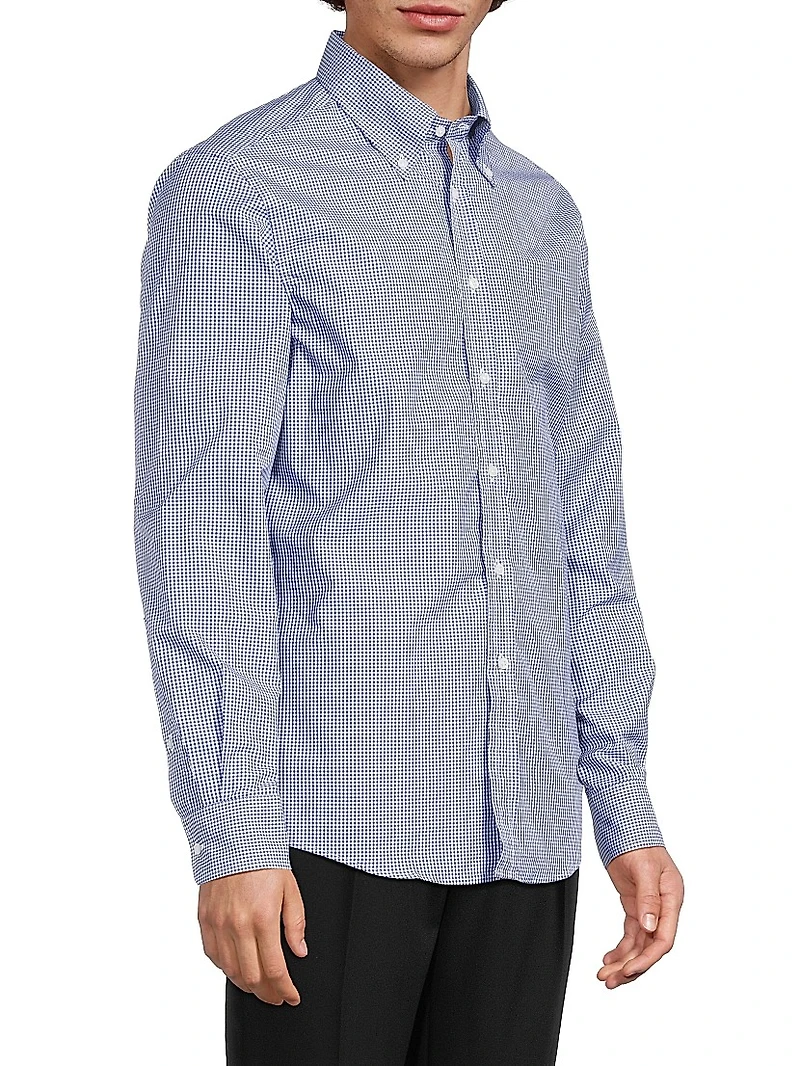 Bengal-Striped Cotton Poplin Shirt