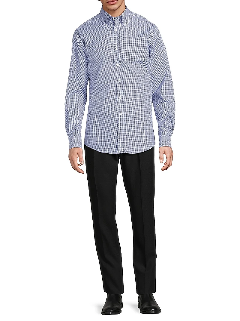 Bengal-Striped Cotton Poplin Shirt