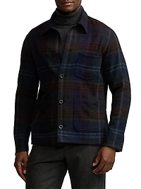 Shadow Plaid Shirt Jacket