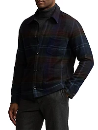 Shadow Plaid Shirt Jacket