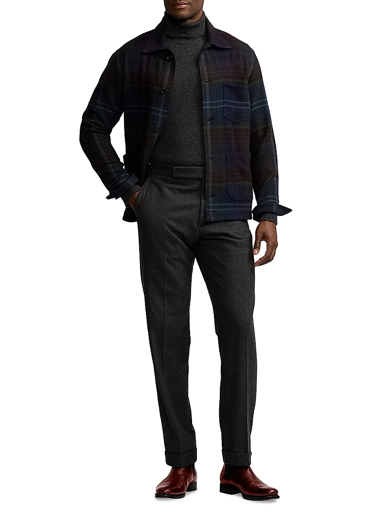 Shadow Plaid Shirt Jacket