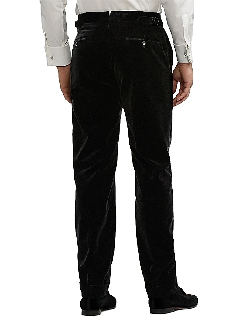 Velvet Straight-Leg Trousers