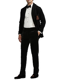 Velvet Straight-Leg Trousers