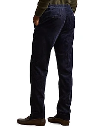Corduroy Mid-Rise Straight-Leg Pants