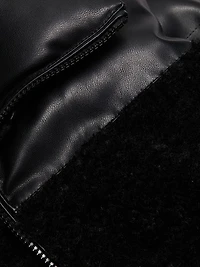 Melicia Faux Leather Cropped Vest