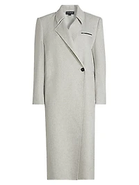 Lorelei Wool-Blend Double-Breasted Long Coat