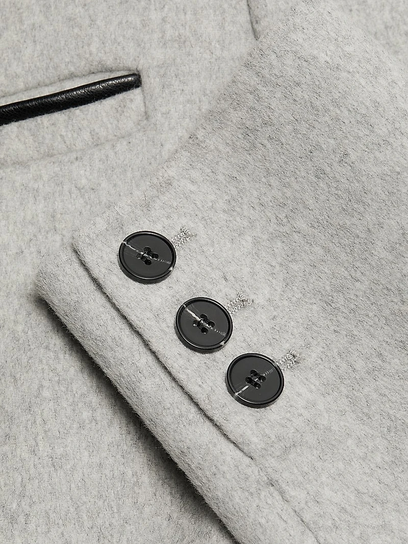 Lorelei Wool-Blend Double-Breasted Long Coat