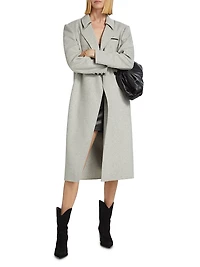 Lorelei Wool-Blend Double-Breasted Long Coat