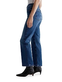 Brinley Mid-Rise Straight-Leg Jeans