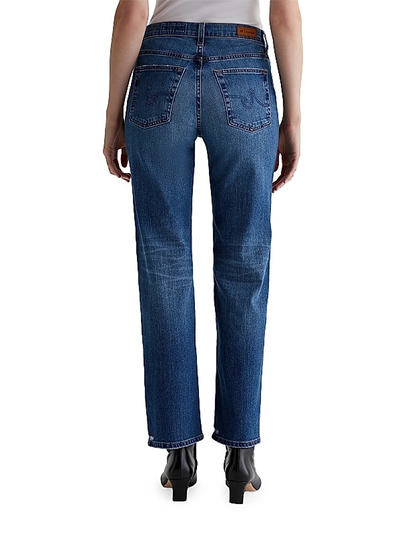 Brinley Mid-Rise Straight-Leg Jeans