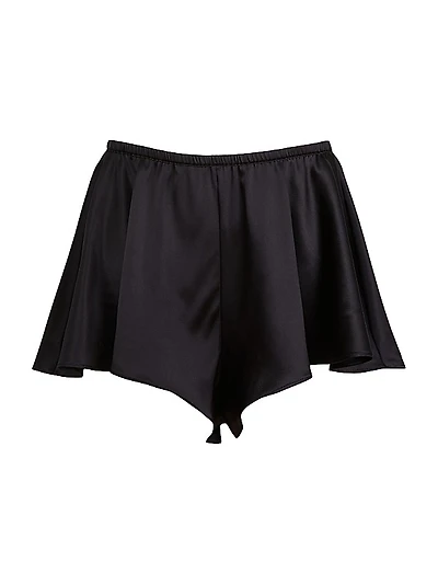 Flutter Stretch-Silk Shorts