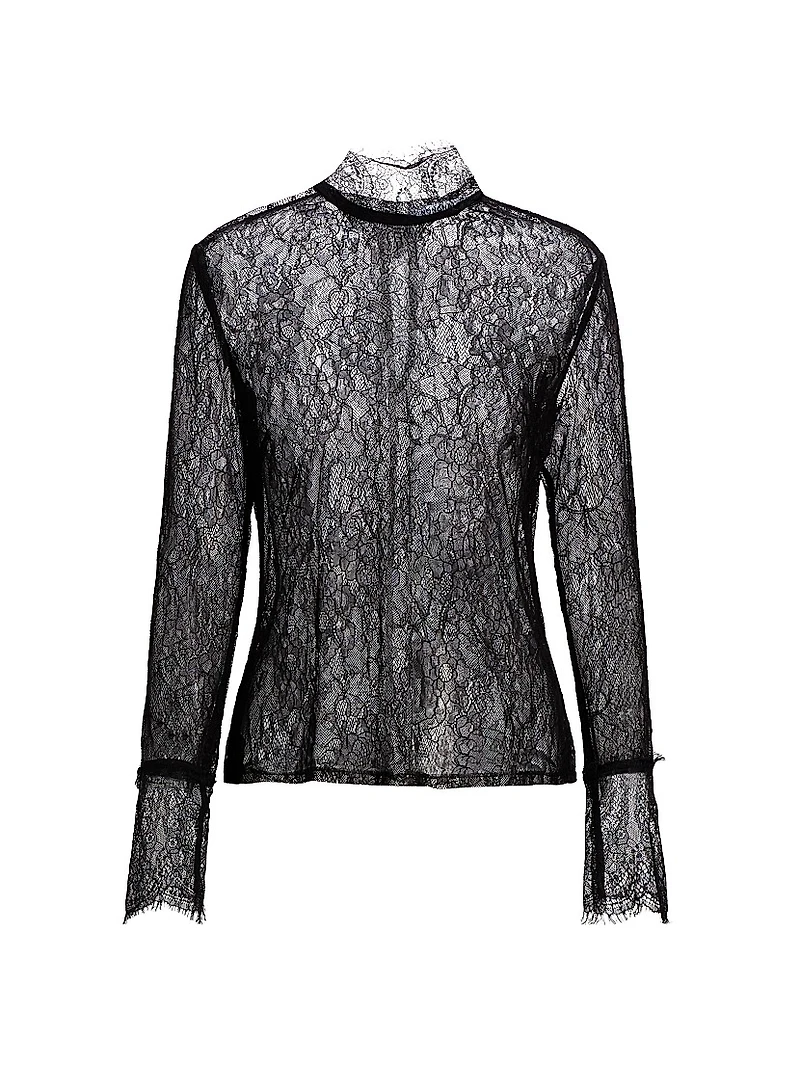Mary Lace High-Neck Top