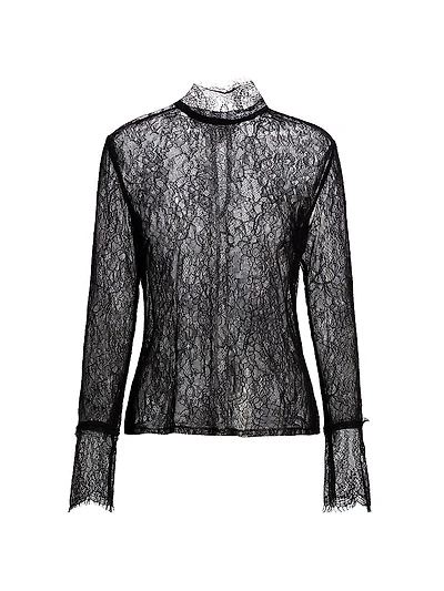 Mary Lace High-Neck Top