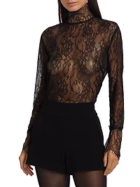Mary Lace High-Neck Top