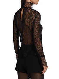 Mary Lace High-Neck Top