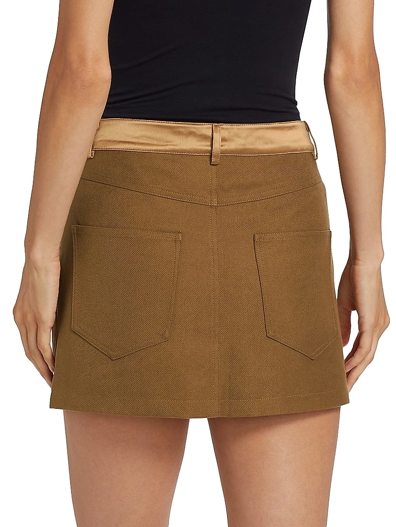 Tatum Metallic Zip-Front Skort