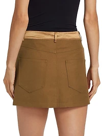 Tatum Metallic Zip-Front Skort