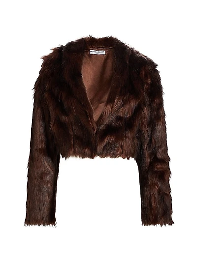 Uma Faux-Fur Cropped Jacket