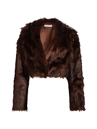 Uma Faux-Fur Cropped Jacket