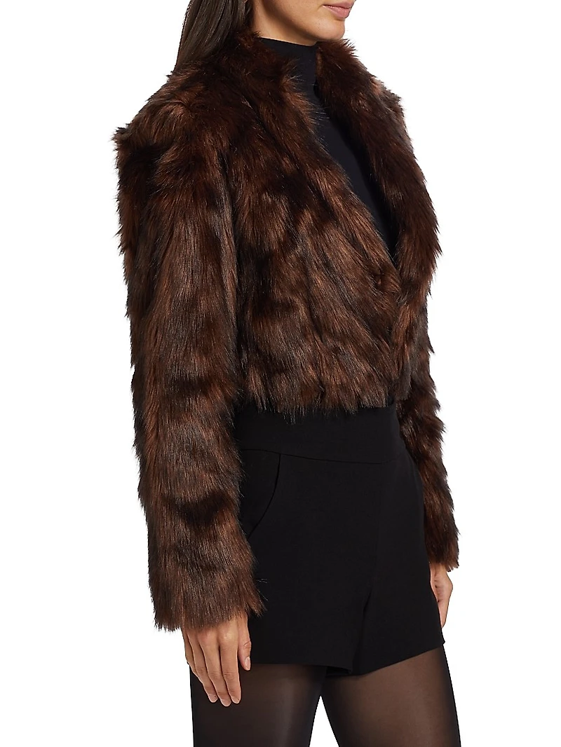 Uma Faux-Fur Cropped Jacket