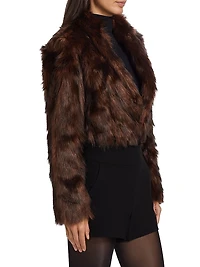 Uma Faux-Fur Cropped Jacket