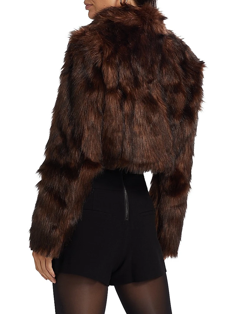 Uma Faux-Fur Cropped Jacket