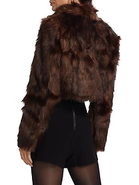 Uma Faux-Fur Cropped Jacket
