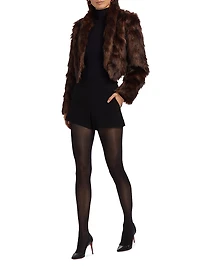 Uma Faux-Fur Cropped Jacket